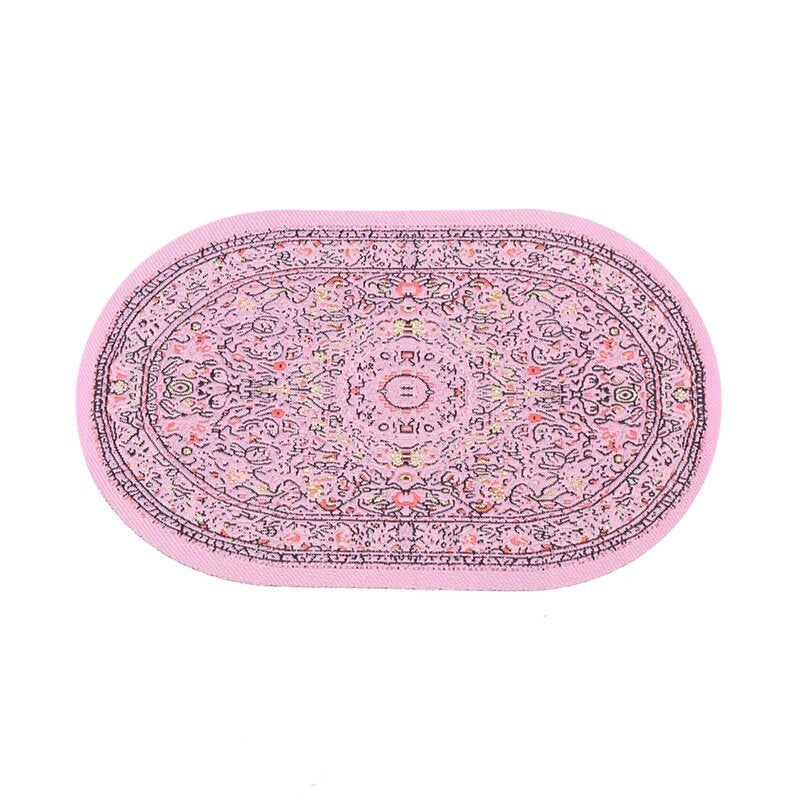 Wholesale 1:12 Miniature Dollhouse Oval Carpet